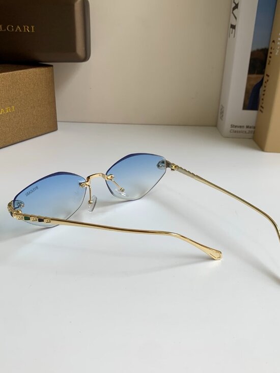 Bvlgari Serpenti Rimless Cat Eye Gradient Blue Sunglasses main image 7